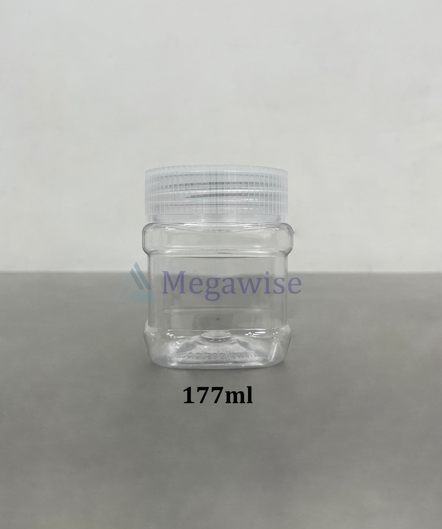 Honey Jar Clear Cap (Square Plastic Jar, Food Grade Quality)