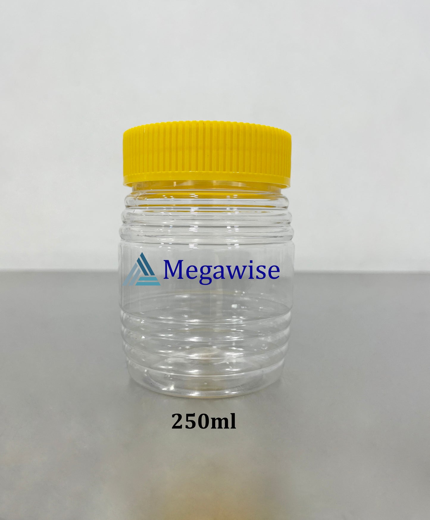 Beehive Style Plastic Jar with Yellow Cap