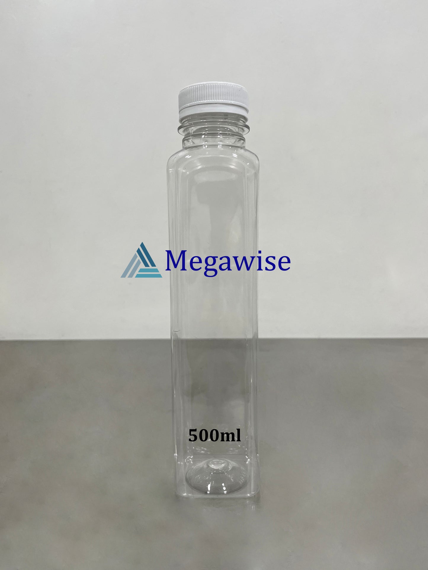 Square Plastic PET Bottle A2 Black/White Cap (High Grade Quality)