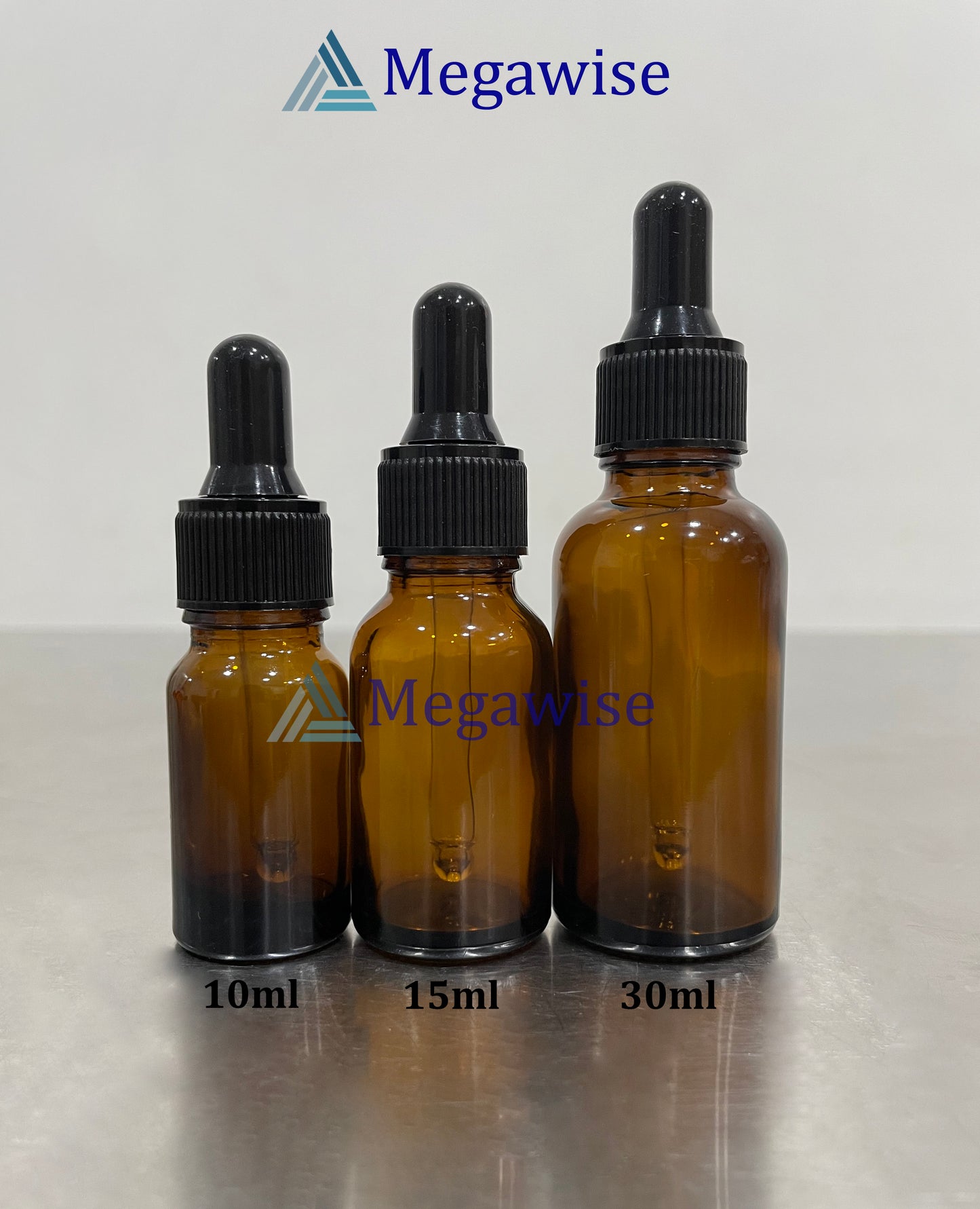 Glossy Amber Glass with Black Dropper r2