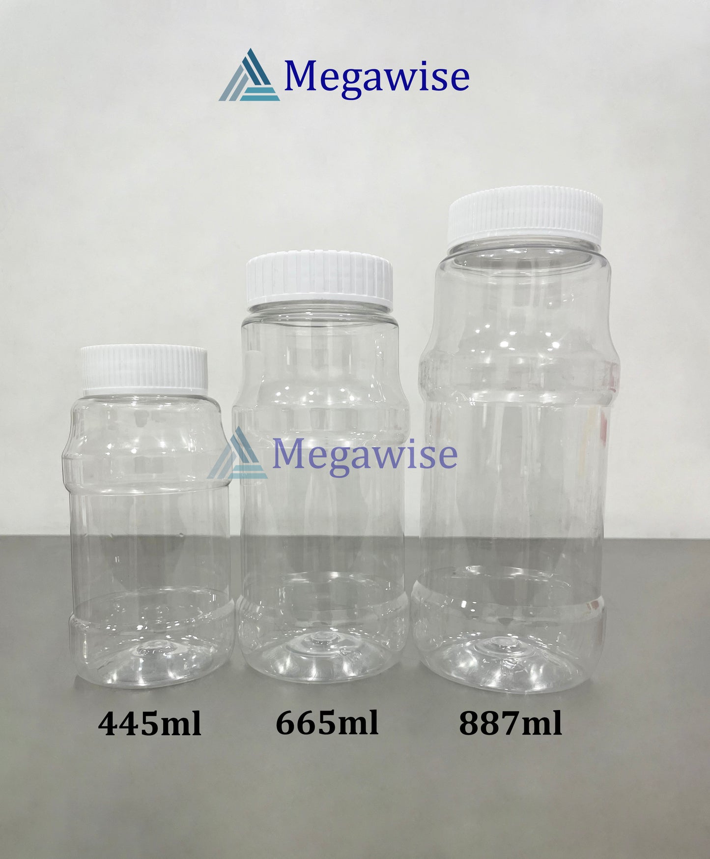 Chip Plastic Jar with White Cap