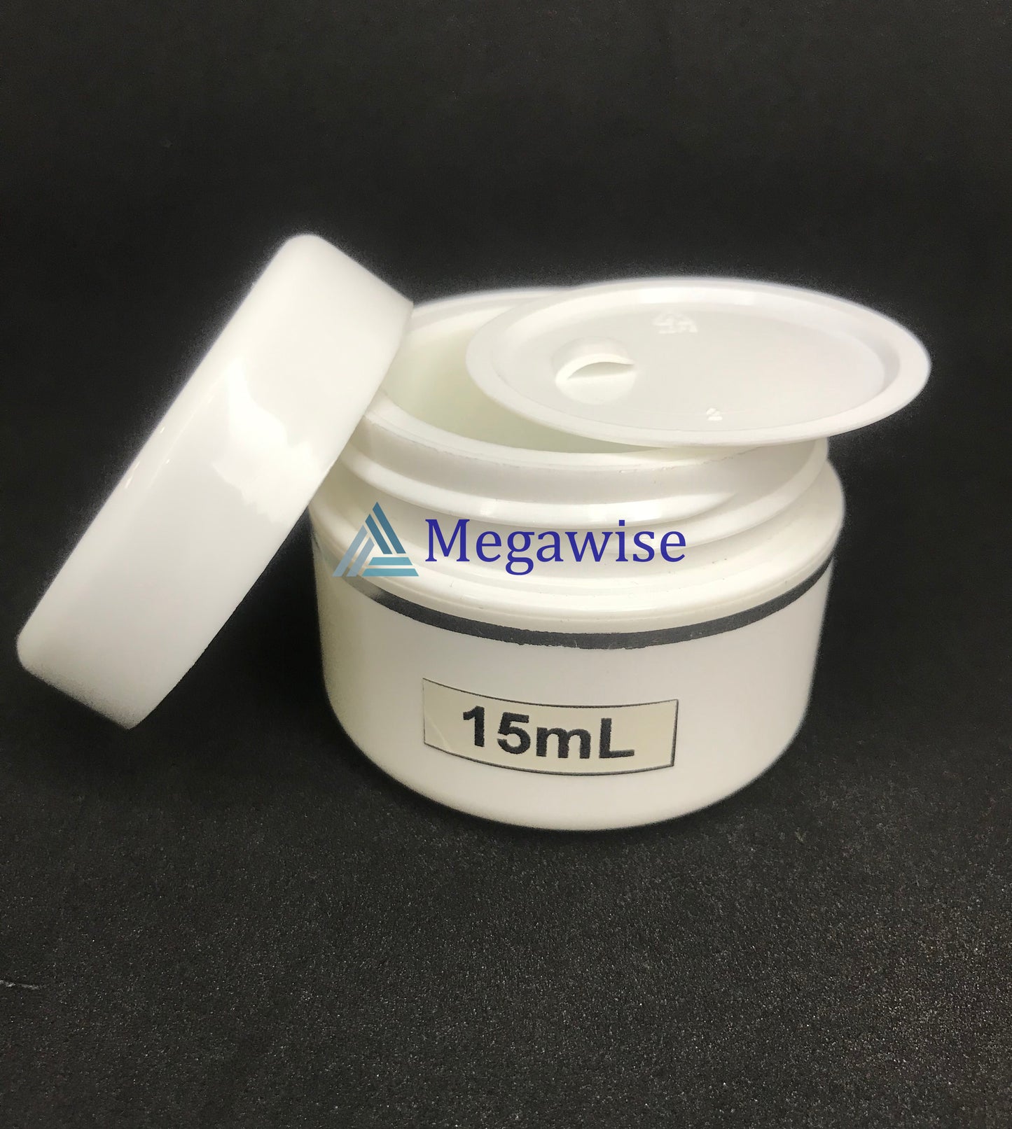 15g Double Wall Curved Jar with Silver Lining with Cap and Sealer