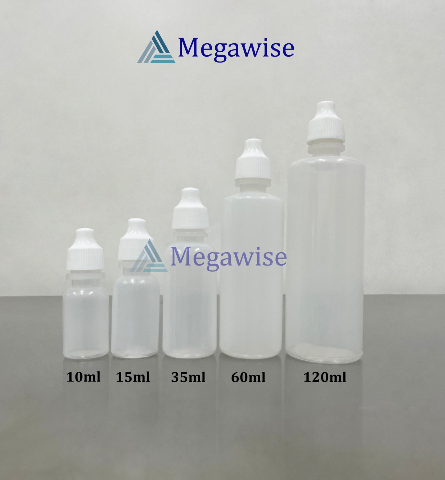 Eye Dropper Clear/White Plastic Squeeze Bottle (LDPE)