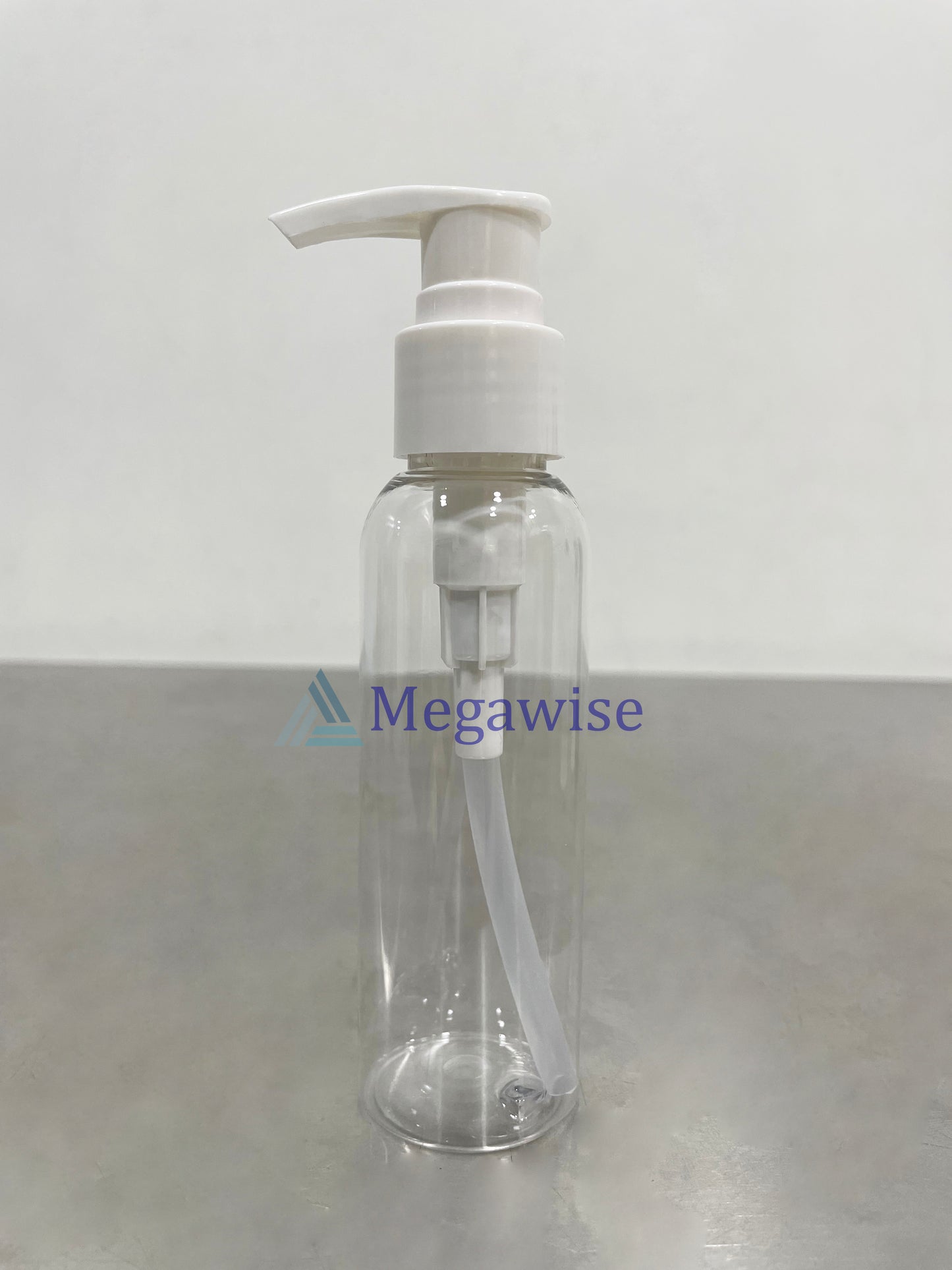 100ml White Pump with Clear Body
