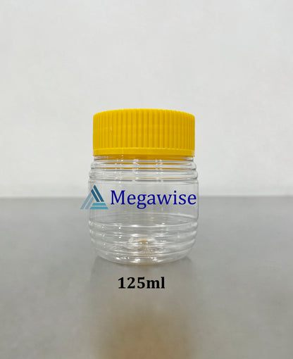 Beehive Style Plastic Jar with Yellow Cap