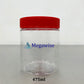 Wafer Plastic Jar with Red Cap