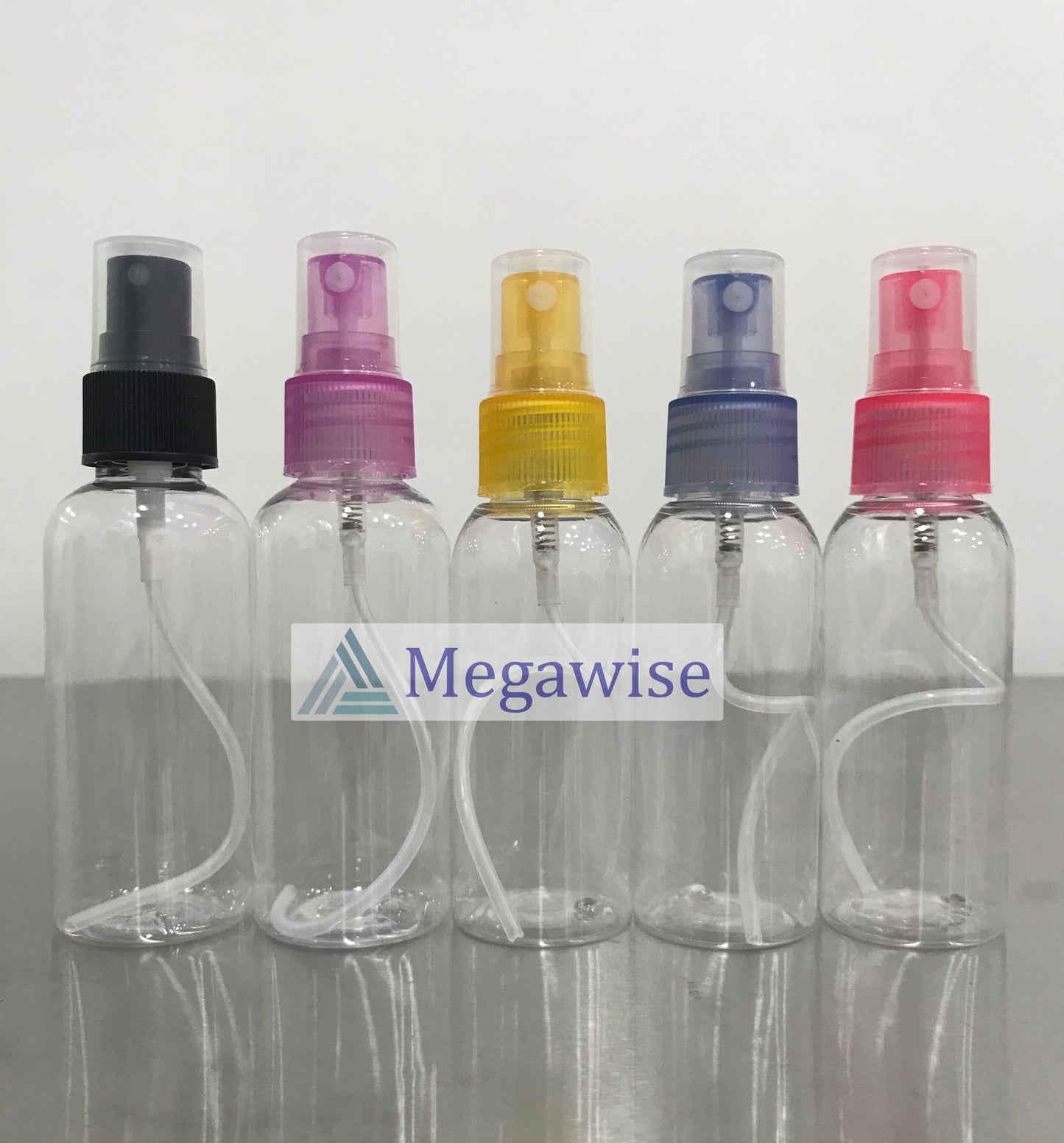 50ml Plastic Clear Mist with Colored Spray (PET)