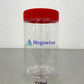 Wafer Plastic Jar with Red Cap